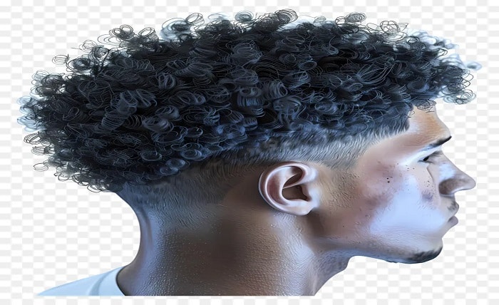 low taper fade curly hair
