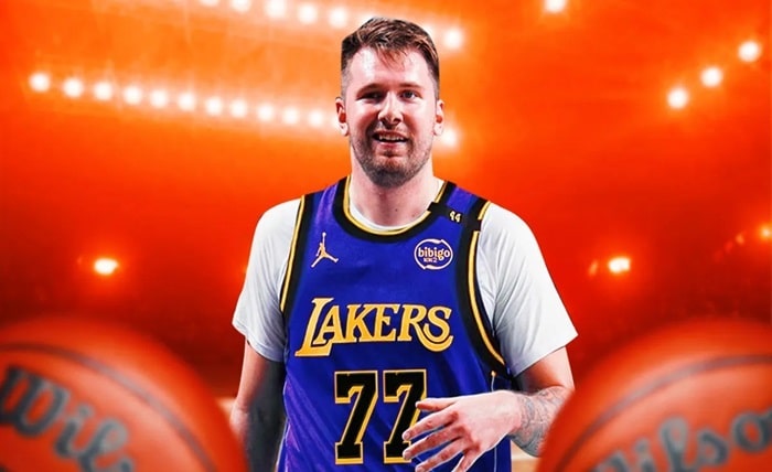 luka lakers jersey